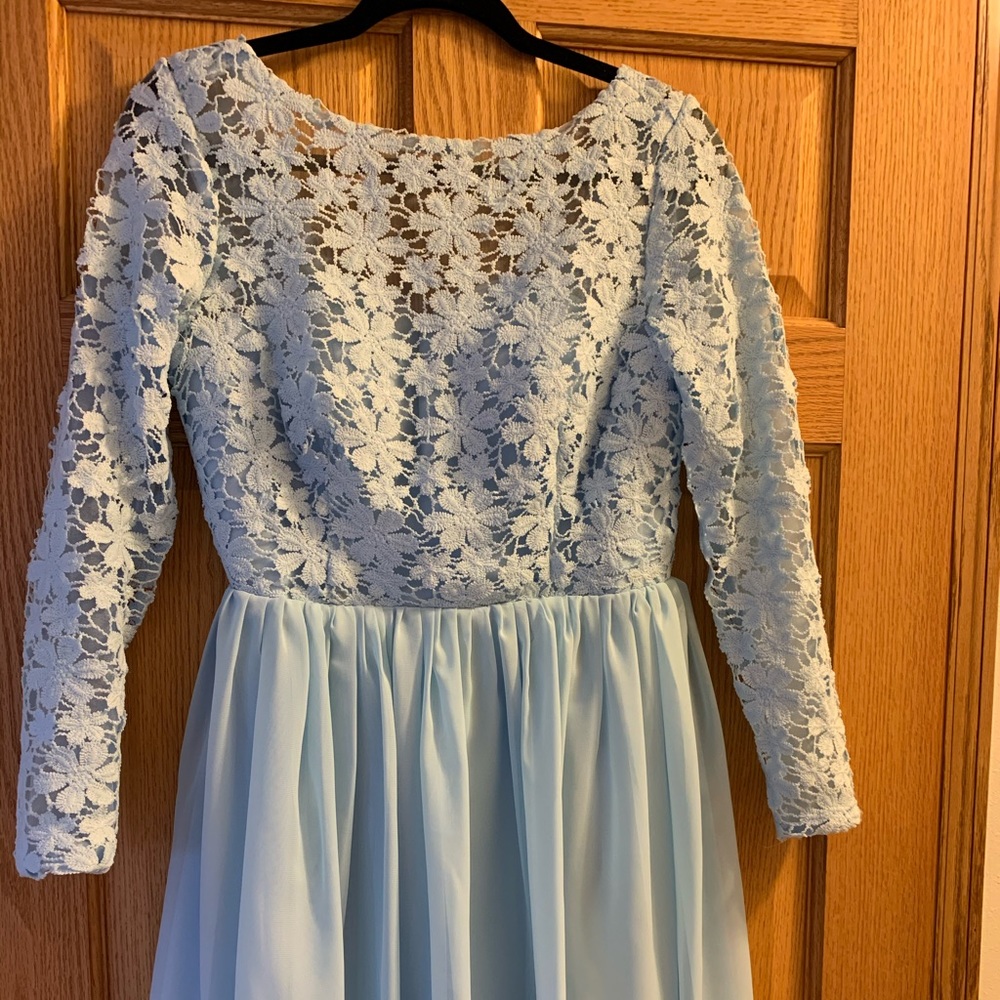 Light Baby Blue Homecoming Dress